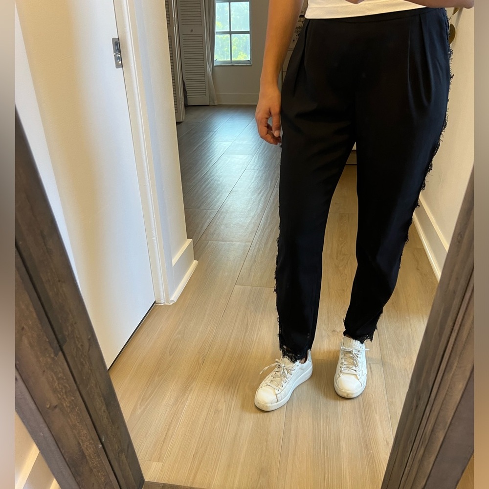 Zara black pants with dentelle